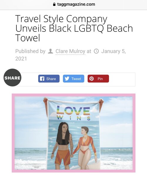 Kinyatta E. Gray's Love Wins Beach Towel