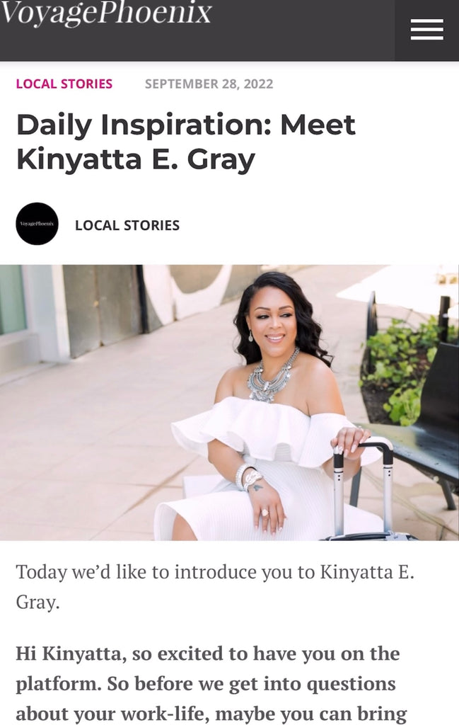 Daily Inspiration | Meet Kinyatta E. Gray